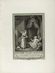 Badet, från Monument du Costume Physique et Moral de la fin du Dix-huitième siècle