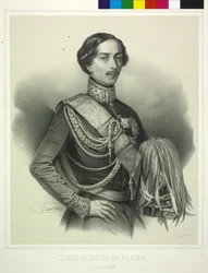 Hertigen av Parma Karl III (litografi)