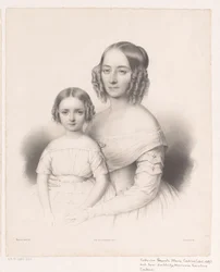 Porträtt av Catharina Petronella Maria Cochius med sin dotter