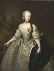 Lovisa Ulrika av Preussen, drottning av Sverige och Finland (1720-1782), porträtt av Antoine Pesne (1683-1757). Mått: 145 x 110 cm. Nationalmuseum Stockholm