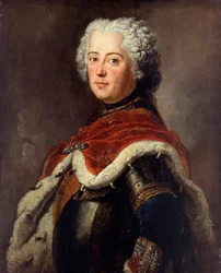 Porträtt av Fredrik II av Preussen (Frederik II de Prussia, dit le Grand