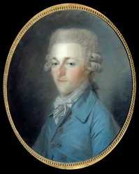 Porträtt av Louis Antoine Henri de Bourbon, hertig av Enghien (1772-1804) Målning av Antoine Vestier (1740-1824) 1804