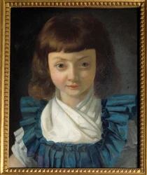 Porträtt av delfinen, blivande Ludvig XVII (1785-1795). Målning av Antoine Vestier (1740-1824). Omkring 1792.