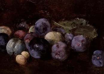 Ett stilleben av plommon, 1874