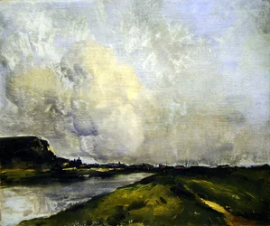 Flodstrand (olja på duk)