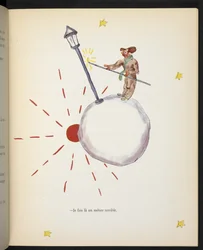 Jag gör ett uselt jobb, illustration av Lamplighter från "Le Petit Prince" av Antoine de Saint-Exupéry
