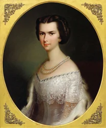 Porträtt av kejsarinnan Elisabeth av Österrike.