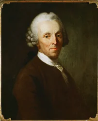 Christian Fuerchtegott Gellert, tysk poet och filosof (olja på duk)