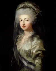Porträtt av prinsessan Maria Carolina av Bourbon med diadem