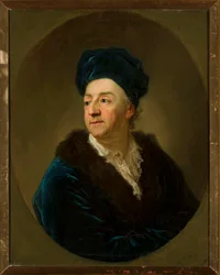 Porträtt av Johann Nepomuk Schaffgotsch (1713-1775) i morgonrock