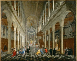 Interiör från Jesuitkyrkan i Antwerpen (målning på duk)