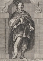 Porträtt av kardinal Infante Ferdinand av Österrike, 1728.
