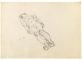 Anton Kolig Liggande manlig naken 1933