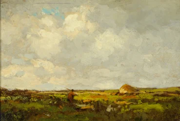 Landskap (olja på trä)