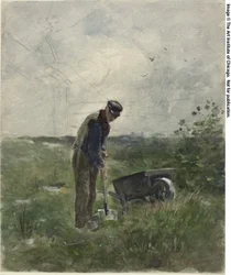 Bönder som plöjer
