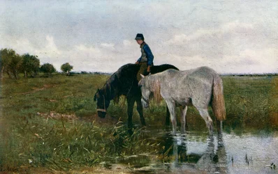Vattning av hästar, 1871, 1912.
