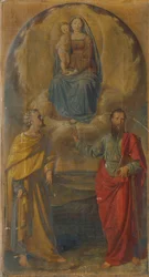 Maria med Jesusbarnet och de heliga Petrus och Paulus