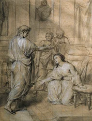 Augustus och Kleopatra, av Anton Raphael Mengs