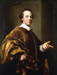 Porträtt av John, 7th Earl of Galloway, trekvartslångt, ca 1758