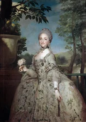 Porträtt av Marie Louise av Parma, prinsessan av Asturien (olja på duk