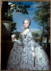 Porträtt av Mary Louise av Parma, prinsessan av Asturien (1751-1819) Målning av Anton Raphael Mengs (1728-1779) (ec.all.) 1700-talets Madrid, Pradomuseet