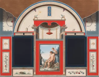 Väggmålning från ett romerskt hus på Villa Negronis område i Rom, Venus och den sårade Adonis. 1778