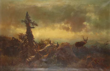 Platå med rådjur