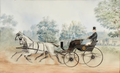 Anton Zampis mästare i hovcoach framför Weilburg och Rauheneck
