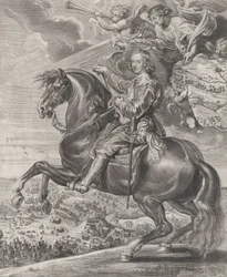 Porträtt av kardinal-Infante Ferdinand av Österrike, till häst, ca. 1630-54.