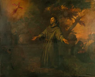 Saint Francis receives the stigmata