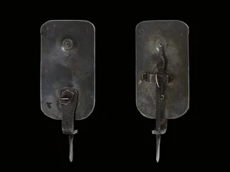 Mikroskop, ca 1690 (silver & glas) (se även 1121457-60)