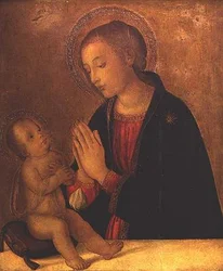 Madonnan som avgudar barnet