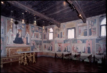 Allmän bild av livet för St Francesca roman (fresk