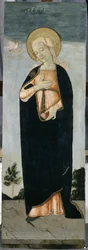 Maria vid bebådelsen, ca 1500 (tempera på poppelträ)