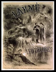 Affisch för ”Lakmé”, opera av Léo Delibes (1861-91)