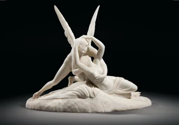 Psyche återupplivad av Amors kyss, omkring 1860