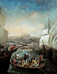 Avgång av Christopher Columbus tre karaveller