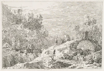Utsikt: Bergslandskap med fem broar