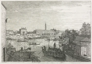Utsikt: Hamnen i Dolo, 1735-1746.