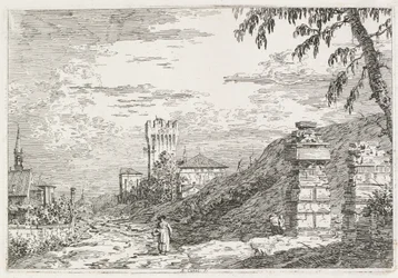 Visningar: Två ruinerade pelare, 1735-1746.