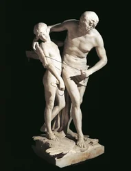 Daidalos och Ikaros av Antonio Canova (1757-1822), höjd 220 cm