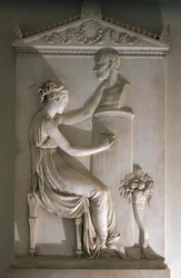 Ottavio Trentos gravstele av Antonio Canova (1757-1822), marmor, San Pietro-klostret i Vicenza, Veneto