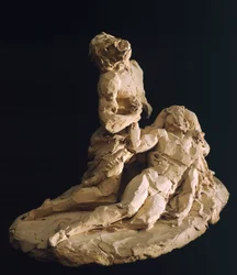 Lamentation of Christ av Antonio Canova (1757-1822), modell i lera, detalj