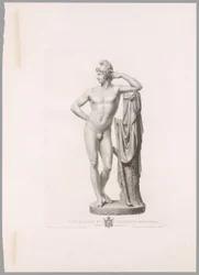 Paris lutad på trädstubbe, framifrån, från Oeuvre de Canova