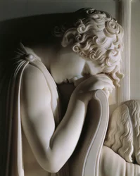 Grevinnans sorg av Haro, av Antonio Canova (1757-1822), marmorrelief