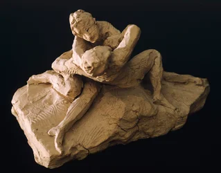 Venus och Adonis av Antonio Canova (1757-1822), modell i lera