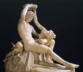 Venus kröner kärlek av Antonio Canova (1757-1822), gipsmodell
