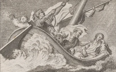 Kristus på en båt med fiskare, ca. 1760-93.