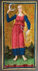Tarotkort som visar månen