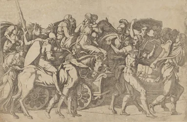 En romersk armé på mars - truppkonvojen, 1540-45.